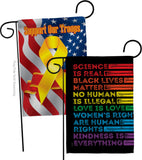 Human Rights - Support Inspirational Vertical Impressions Decorative Flags HG141311 Made In USA