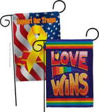 Love Wins - Support Inspirational Vertical Impressions Decorative Flags HG141312 Made In USA