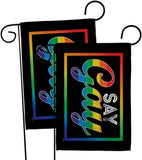 I Say Gay - Support Inspirational Horizontal Impressions Decorative Flags HG141313 Made In USA