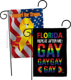 Florida Repeat After Me Gay - Support Inspirational Vertical Impressions Decorative Flags HG141314 Made In USA