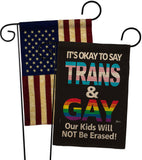 Gay Trans Rights - Support Inspirational Vertical Impressions Decorative Flags HG141315 Made In USA