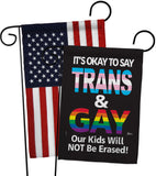 Gay Trans Rights - Support Inspirational Vertical Impressions Decorative Flags HG141315 Made In USA