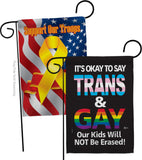 Gay Trans Rights - Support Inspirational Vertical Impressions Decorative Flags HG141315 Made In USA