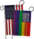 LGBTQ Country - Support Inspirational Horizontal Impressions Decorative Flags HG141316 Made In USA