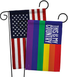 LGBTQ Country - Support Inspirational Horizontal Impressions Decorative Flags HG141316 Made In USA