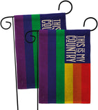 LGBTQ Country - Support Inspirational Horizontal Impressions Decorative Flags HG141316 Made In USA