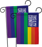 LGBTQ Country - Support Inspirational Horizontal Impressions Decorative Flags HG141316 Made In USA