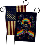 My Love Is Love - Pride Inspirational Vertical Impressions Decorative Flags HG190106 Made In USA