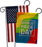 World Pride - Pride Inspirational Vertical Impressions Decorative Flags HG190109 Made In USA