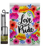 Love And Pride - Pride Inspirational Vertical Impressions Decorative Flags HG130369 Made In USA