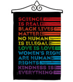 Human Rights - Support Inspirational Vertical Impressions Decorative Flags HG141311 Made In USA