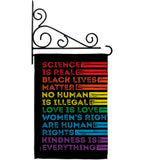 Human Rights - Support Inspirational Vertical Impressions Decorative Flags HG141311 Made In USA