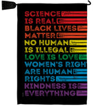 Human Rights - Support Inspirational Vertical Impressions Decorative Flags HG141311 Made In USA