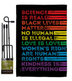 Human Rights - Support Inspirational Vertical Impressions Decorative Flags HG141311 Made In USA