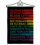 Human Rights - Support Inspirational Vertical Impressions Decorative Flags HG141311 Made In USA