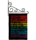 Human Rights - Support Inspirational Vertical Impressions Decorative Flags HG141311 Made In USA