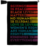 Human Rights - Support Inspirational Vertical Impressions Decorative Flags HG141311 Made In USA