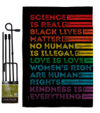 Human Rights - Support Inspirational Vertical Impressions Decorative Flags HG141311 Made In USA