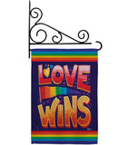 Love Wins - Support Inspirational Vertical Impressions Decorative Flags HG141312 Made In USA