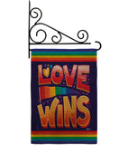 Love Wins - Support Inspirational Vertical Impressions Decorative Flags HG141312 Made In USA