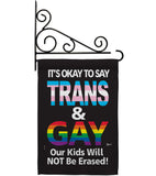 Gay Trans Rights - Support Inspirational Vertical Impressions Decorative Flags HG141315 Made In USA