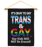 Gay Trans Rights - Support Inspirational Vertical Impressions Decorative Flags HG141315 Made In USA