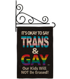 Gay Trans Rights - Support Inspirational Vertical Impressions Decorative Flags HG141315 Made In USA