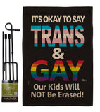 Gay Trans Rights - Support Inspirational Vertical Impressions Decorative Flags HG141315 Made In USA