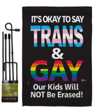 Gay Trans Rights - Support Inspirational Vertical Impressions Decorative Flags HG141315 Made In USA