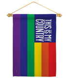 LGBTQ Country - Support Inspirational Horizontal Impressions Decorative Flags HG141316 Made In USA