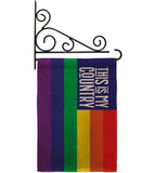 LGBTQ Country - Support Inspirational Horizontal Impressions Decorative Flags HG141316 Made In USA