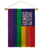 LGBTQ Country - Support Inspirational Horizontal Impressions Decorative Flags HG141316 Made In USA
