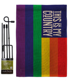 LGBTQ Country - Support Inspirational Horizontal Impressions Decorative Flags HG141316 Made In USA