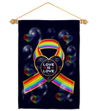 My Love Is Love - Pride Inspirational Vertical Impressions Decorative Flags HG190106 Made In USA