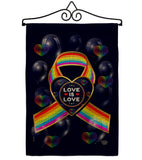 My Love Is Love - Pride Inspirational Vertical Impressions Decorative Flags HG190106 Made In USA