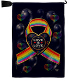 My Love Is Love - Pride Inspirational Vertical Impressions Decorative Flags HG190106 Made In USA