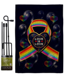 My Love Is Love - Pride Inspirational Vertical Impressions Decorative Flags HG190106 Made In USA