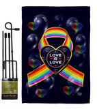 My Love Is Love - Pride Inspirational Vertical Impressions Decorative Flags HG190106 Made In USA