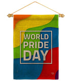 World Pride - Pride Inspirational Vertical Impressions Decorative Flags HG190109 Made In USA