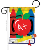 School Day - School & Education Special Occasion Vertical Applique Decorative Flags HG115025