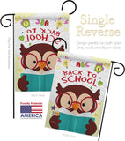Owl Back to School - School & Education Special Occasion Vertical Impressions Decorative Flags HG137211 Made In USA