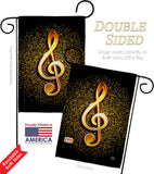 Gold Clef - School & Education Special Occasion Vertical Impressions Decorative Flags HG192573 Made In USA