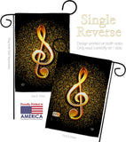 Gold Clef - School & Education Special Occasion Vertical Impressions Decorative Flags HG192573 Made In USA