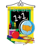 School - School & Education Special Occasion Vertical Applique Decorative Flags HG115024
