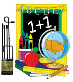 School - School & Education Special Occasion Vertical Applique Decorative Flags HG115024