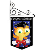 Congratulations - School & Education Special Occasion Vertical Applique Decorative Flags HG115063