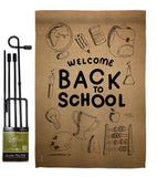 Welcome Back - School & Education Special Occasion Vertical Impressions Decorative Flags HG115106 Made In USA