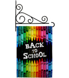 School and Crayons - School & Education Special Occasion Vertical Impressions Decorative Flags HG192543 Made In USA