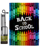 School and Crayons - School & Education Special Occasion Vertical Impressions Decorative Flags HG192543 Made In USA