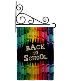 School and Crayons - School & Education Special Occasion Vertical Impressions Decorative Flags HG192543 Made In USA